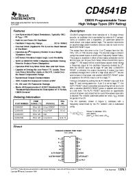 Datasheet CD4541BE manufacturer TI