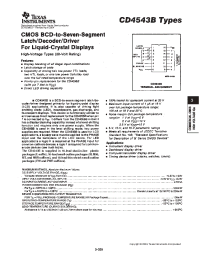 Datasheet CD4543BM96E4 manufacturer TI