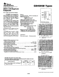 Datasheet CD4585BF3A manufacturer TI