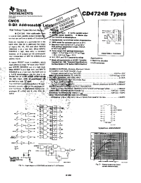 Datasheet CD4724B manufacturer TI