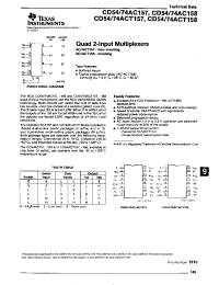 Datasheet CD54-74AC157 manufacturer TI