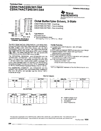 Datasheet CD54-74AC240 manufacturer TI