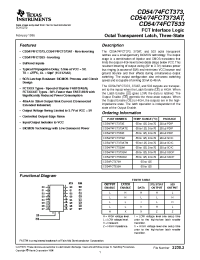 Datasheet CD5474FCT373 manufacturer TI