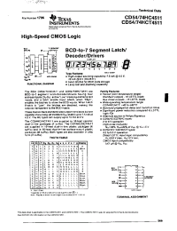 Datasheet CD54-74HC4511 manufacturer TI