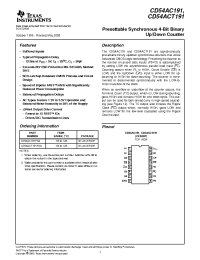 Datasheet CD54AC191 manufacturer TI