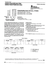 Datasheet CD54AC241 manufacturer TI