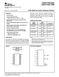 Datasheet CD54AC280F3A manufacturer TI