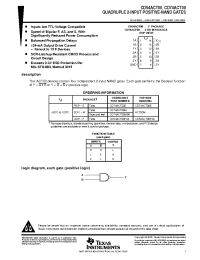 Datasheet CD54ACT00 manufacturer TI