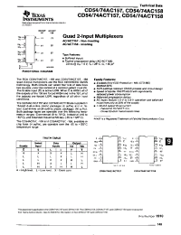 Datasheet CD54ACT157 manufacturer TI