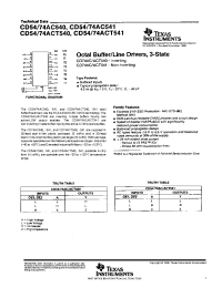 Datasheet CD54ACT540 manufacturer TI