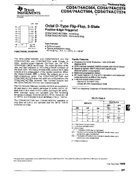 Datasheet CD54ACT574 manufacturer TI