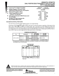 Datasheet CD54ACT74 manufacturer TI