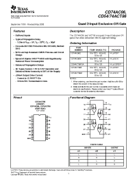 Datasheet CD54ACT86 manufacturer TI