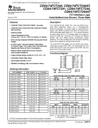 Datasheet CD54FCT241 производства TI