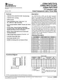 Datasheet CD54FCT373ATE manufacturer TI