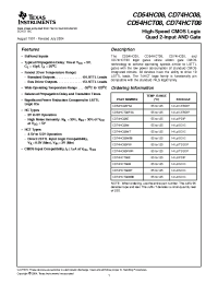 Datasheet CD54HC08 manufacturer TI