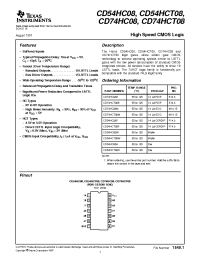 Datasheet CD54HC08W manufacturer TI