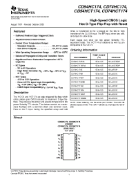 Datasheet CD54HC174 производства TI
