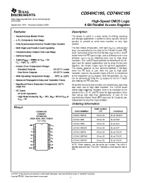 Datasheet CD54HC195 manufacturer TI