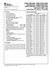 Datasheet CD54HC244F manufacturer TI