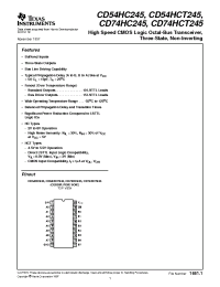 Datasheet CD54HC245 manufacturer TI