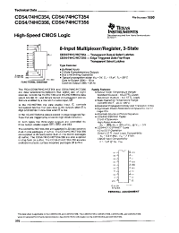 Datasheet CD54HC354 manufacturer TI