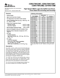 Datasheet CD54HC368F manufacturer TI