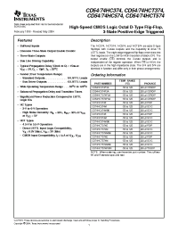 Datasheet CD54HC374 manufacturer TI