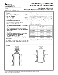 Datasheet CD54HC4351 manufacturer TI