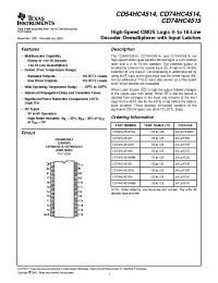 Datasheet CD54HC4515 производства TI