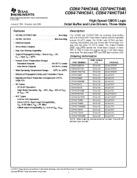 Datasheet CD54HC541 manufacturer TI