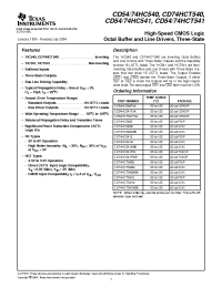 Datasheet CD54HC541F3A manufacturer TI