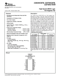 Datasheet CD54HC670 manufacturer TI