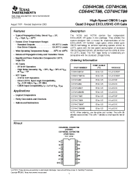 Datasheet CD54HC86F3A manufacturer TI