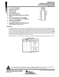 Datasheet CD54HCT4017 manufacturer TI