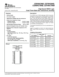 Datasheet CD54HCT640 manufacturer TI