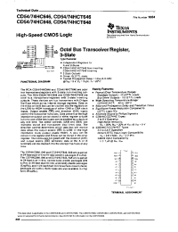 Datasheet CD54HCT646 производства TI