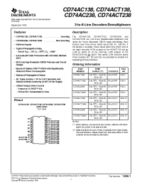 Datasheet CD74AC138 manufacturer TI