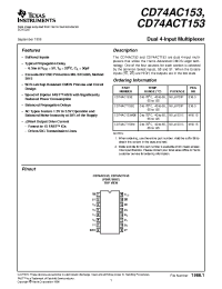 Datasheet CD74AC153E manufacturer TI