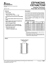 Datasheet CD74ACT245E manufacturer TI