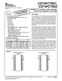 Datasheet CD74FCT651 производства TI