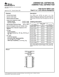 Datasheet CD74HC153 manufacturer TI