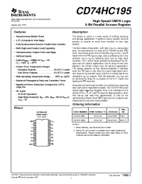 Datasheet CD74HC195 manufacturer TI