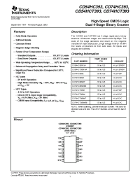 Datasheet CD74HC393M96 manufacturer TI