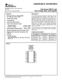 Datasheet CD74HC4015ME4 manufacturer TI