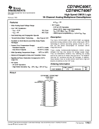 Datasheet CD74HC4067 manufacturer TI