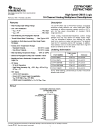 Datasheet CD74HC4067M manufacturer TI