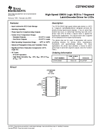 Datasheet CD74HC4543E manufacturer TI