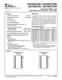 Datasheet CD74HC540 manufacturer TI