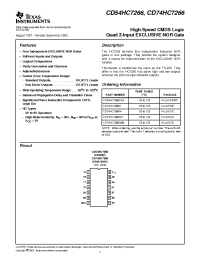 Datasheet CD74HC7266 manufacturer TI